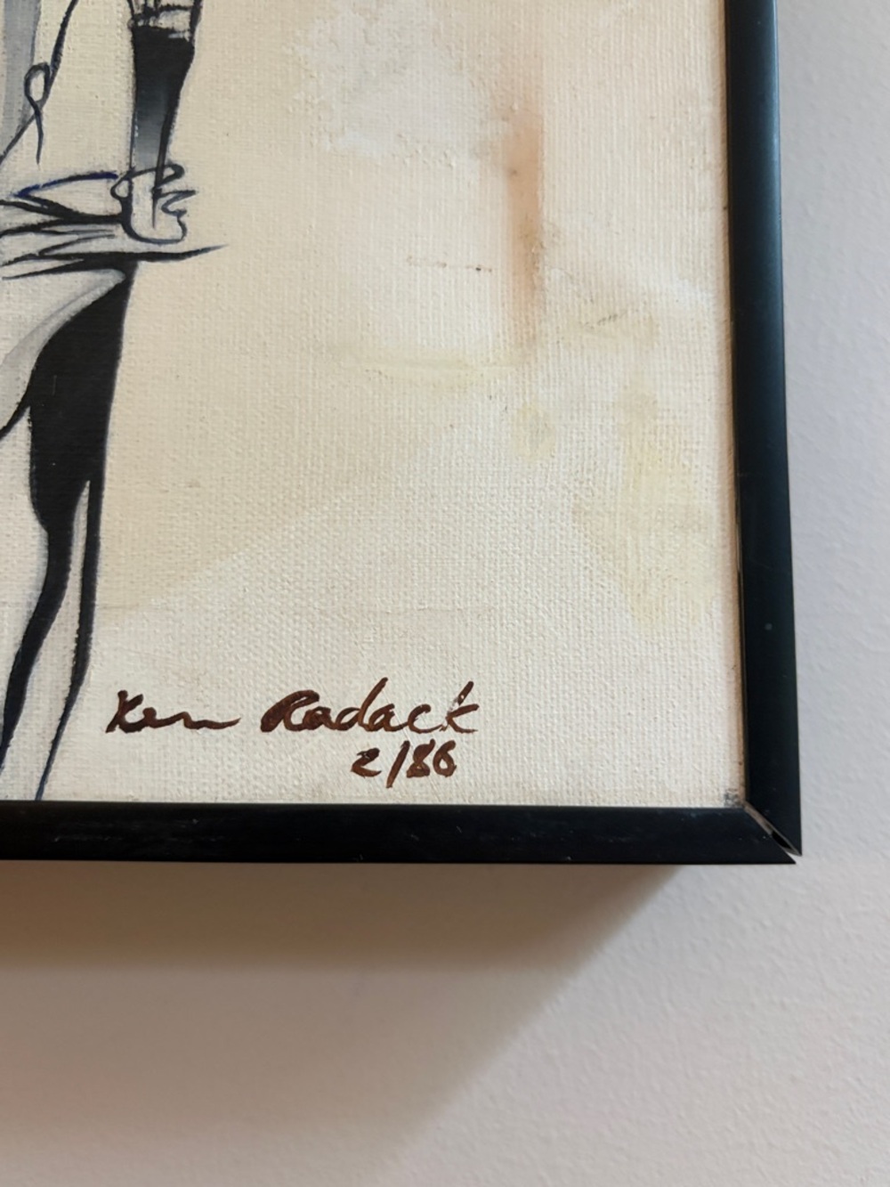 1980 Ken Radack Signed Abstract Modernist Figurative Painting Art Framed Artwork - Picture 2 of 16